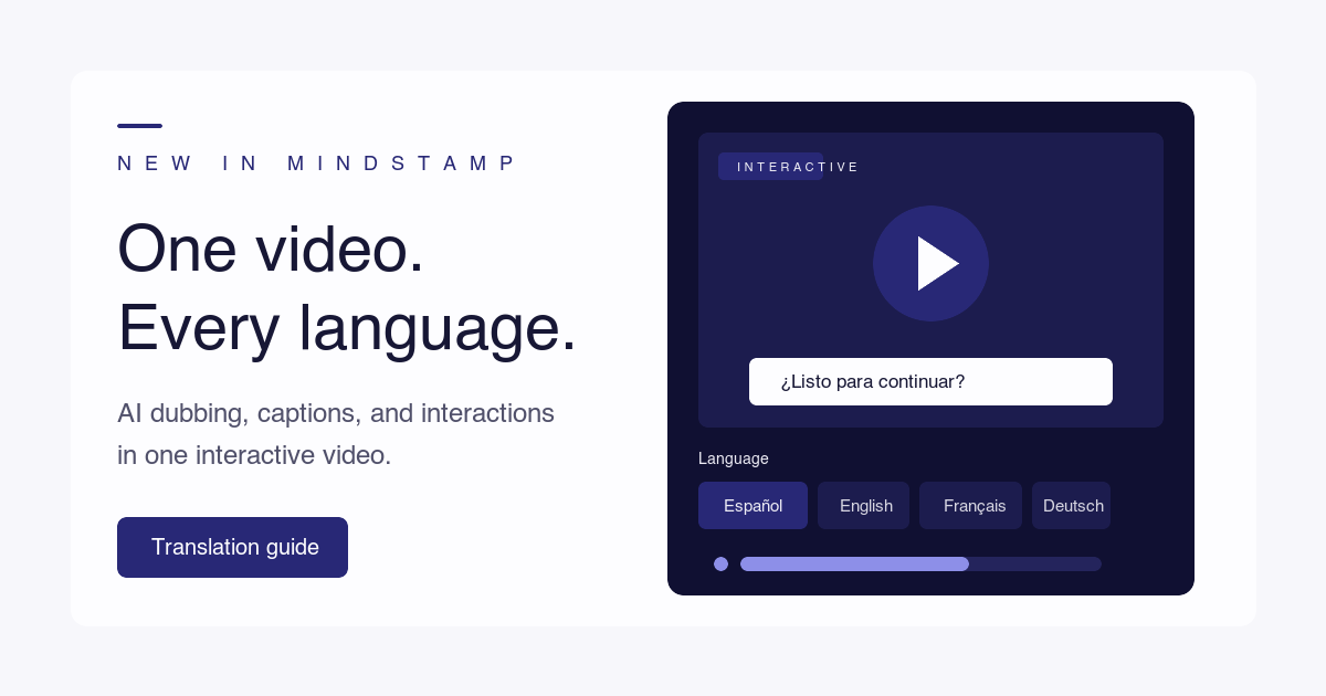 How to Translate an Interactive Video with AI Dubbing