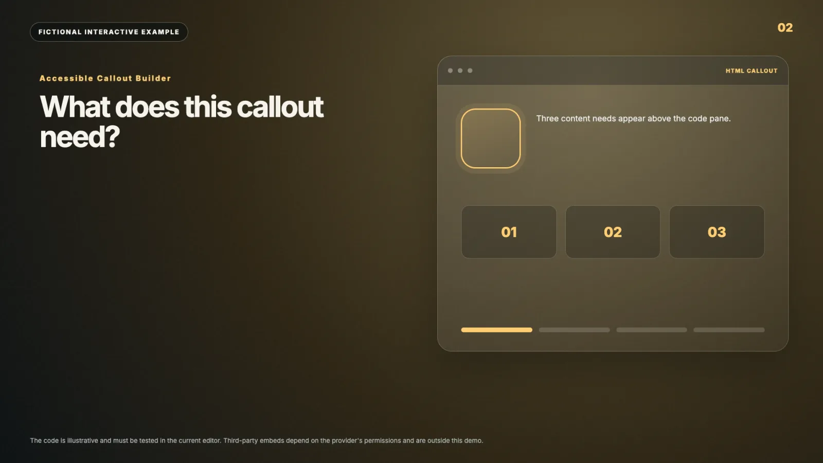 Accessible Callout Builder interactive video example