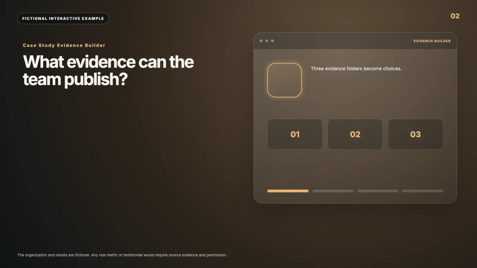 Case Study Evidence Builder interactive video example
