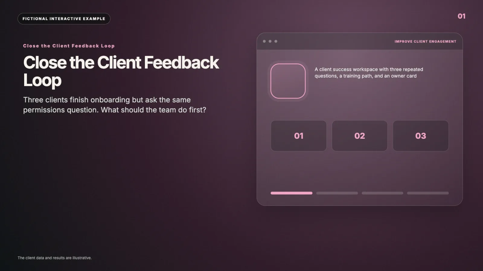 Close the Client Feedback Loop interactive video example