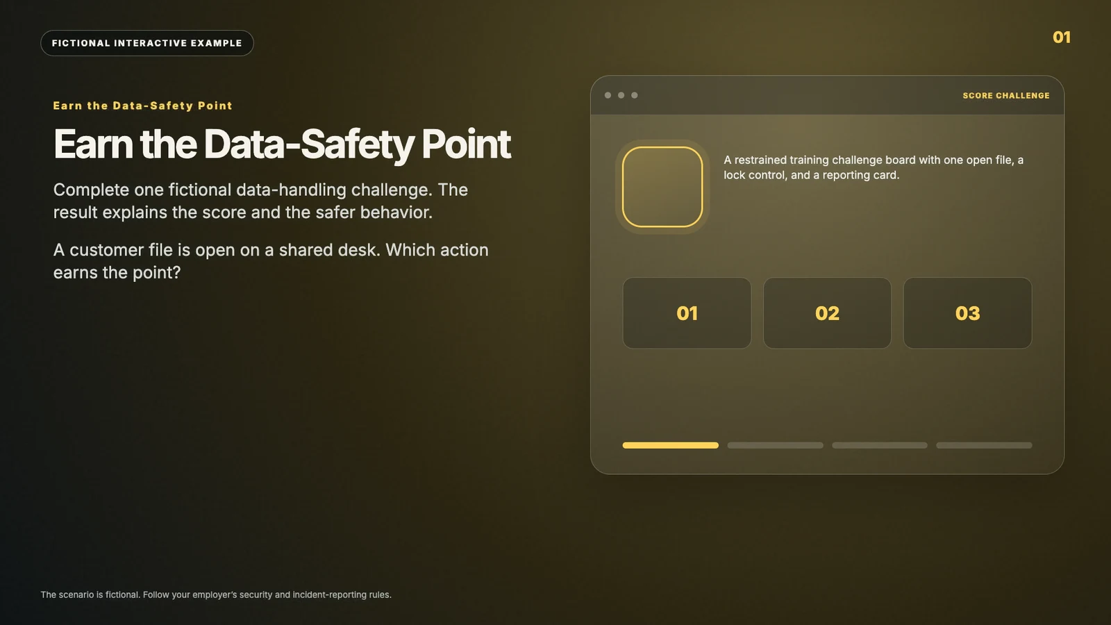 Earn the data-safety point interactive video example