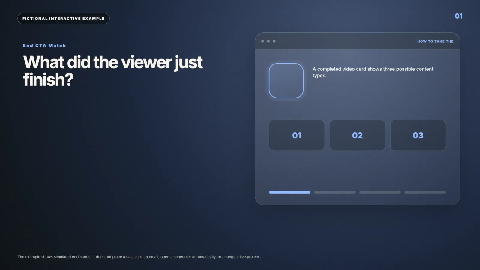 End CTA Match interactive video example
