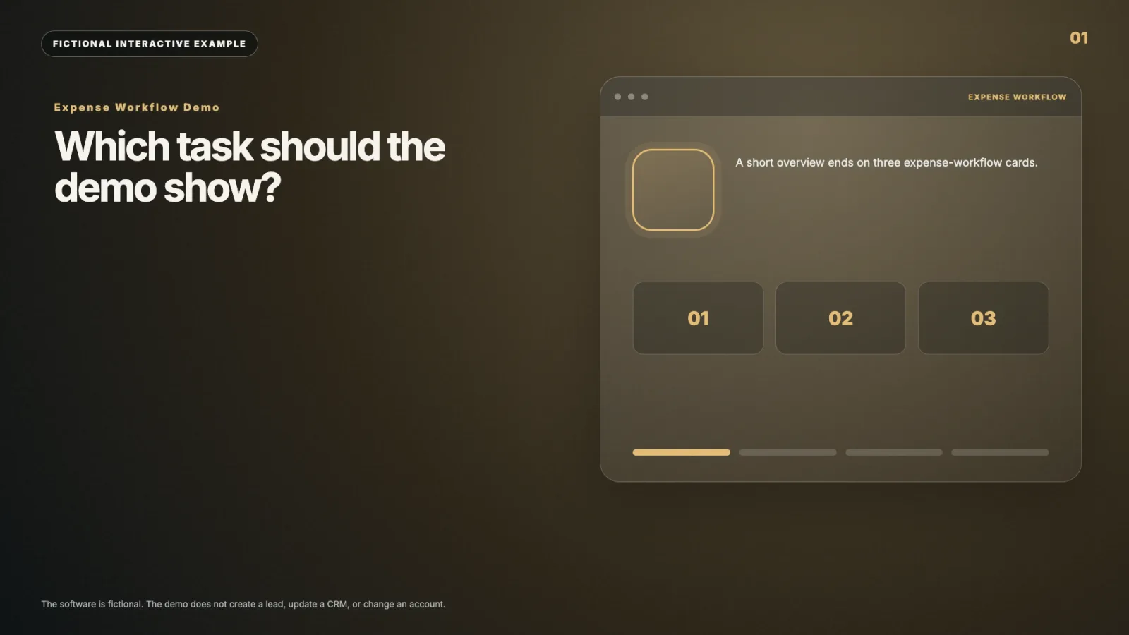 Expense Workflow Demo interactive video example