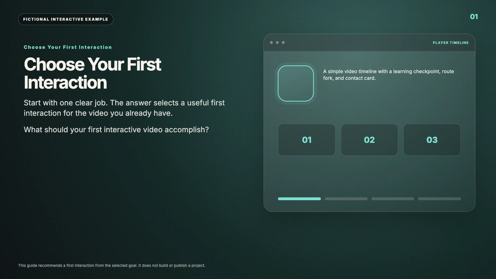 Choose your first interaction interactive video example