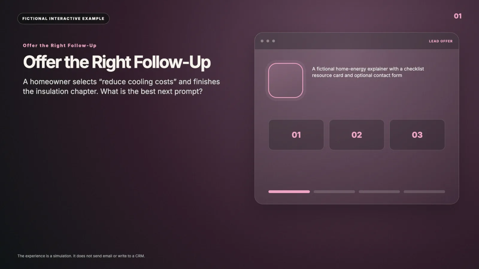 Offer the Right Follow-Up interactive video example