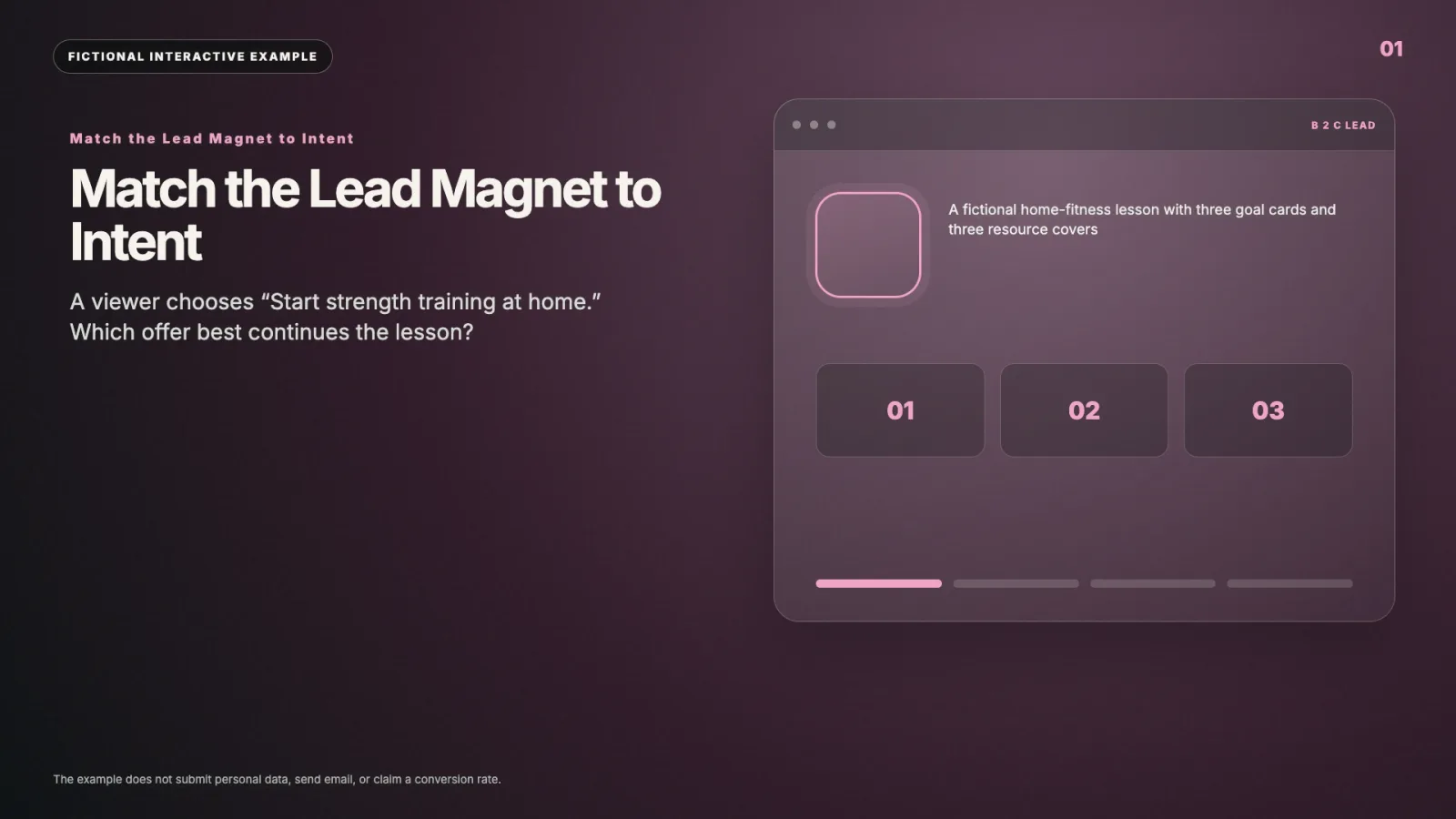 Match the Lead Magnet to Intent interactive video example