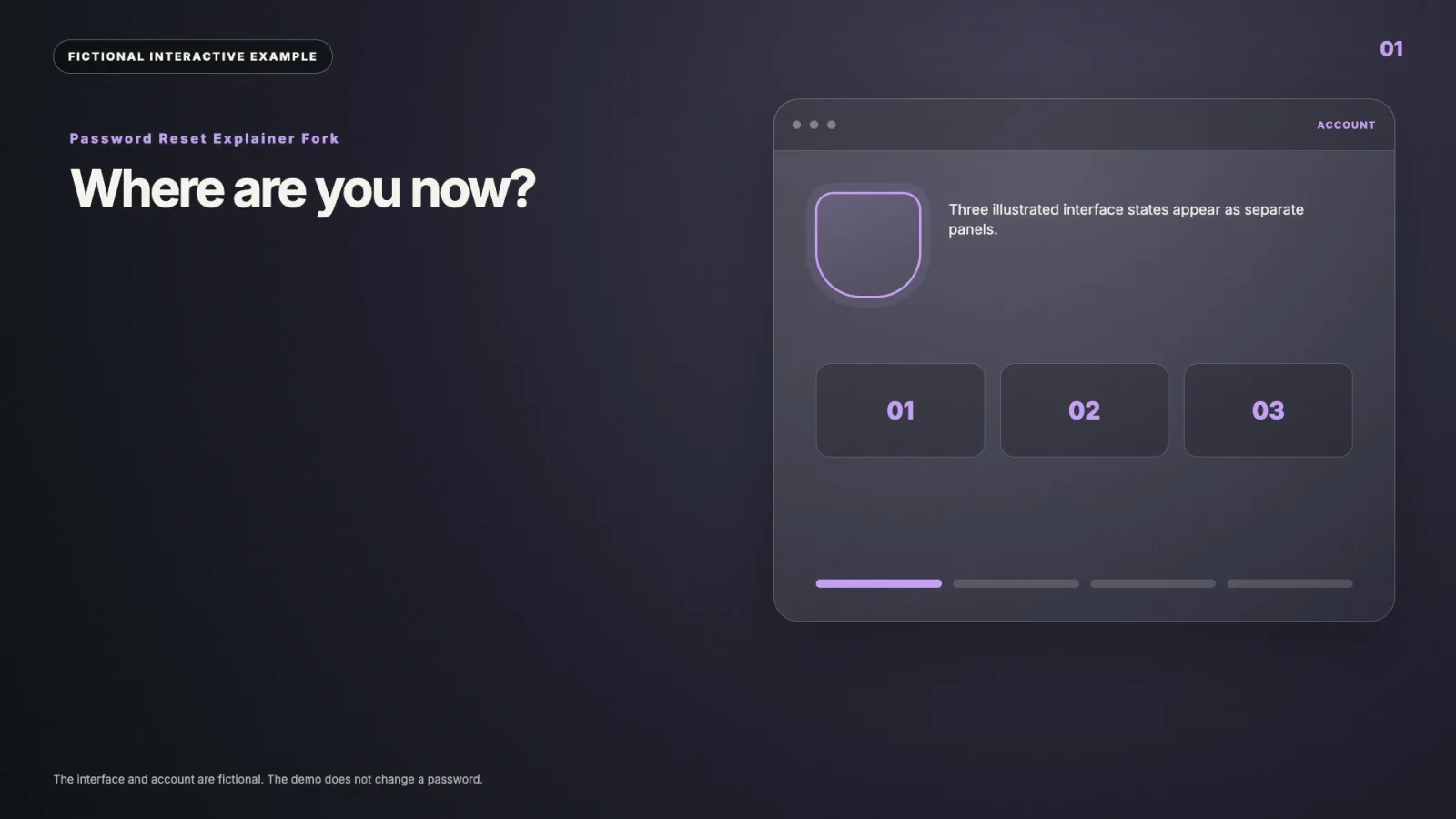 Password reset explainer fork interactive video example