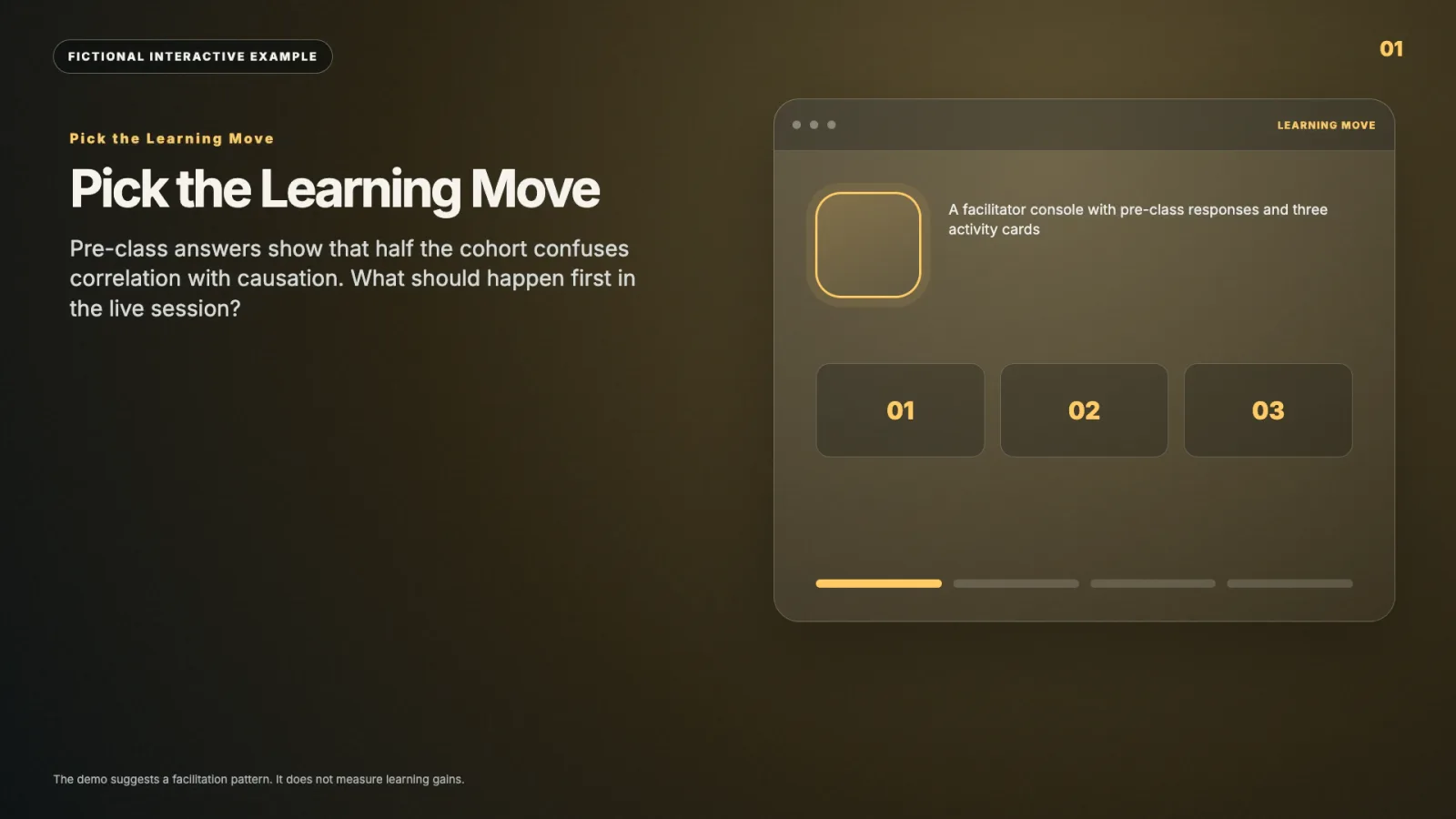 Pick the learning move interactive video example