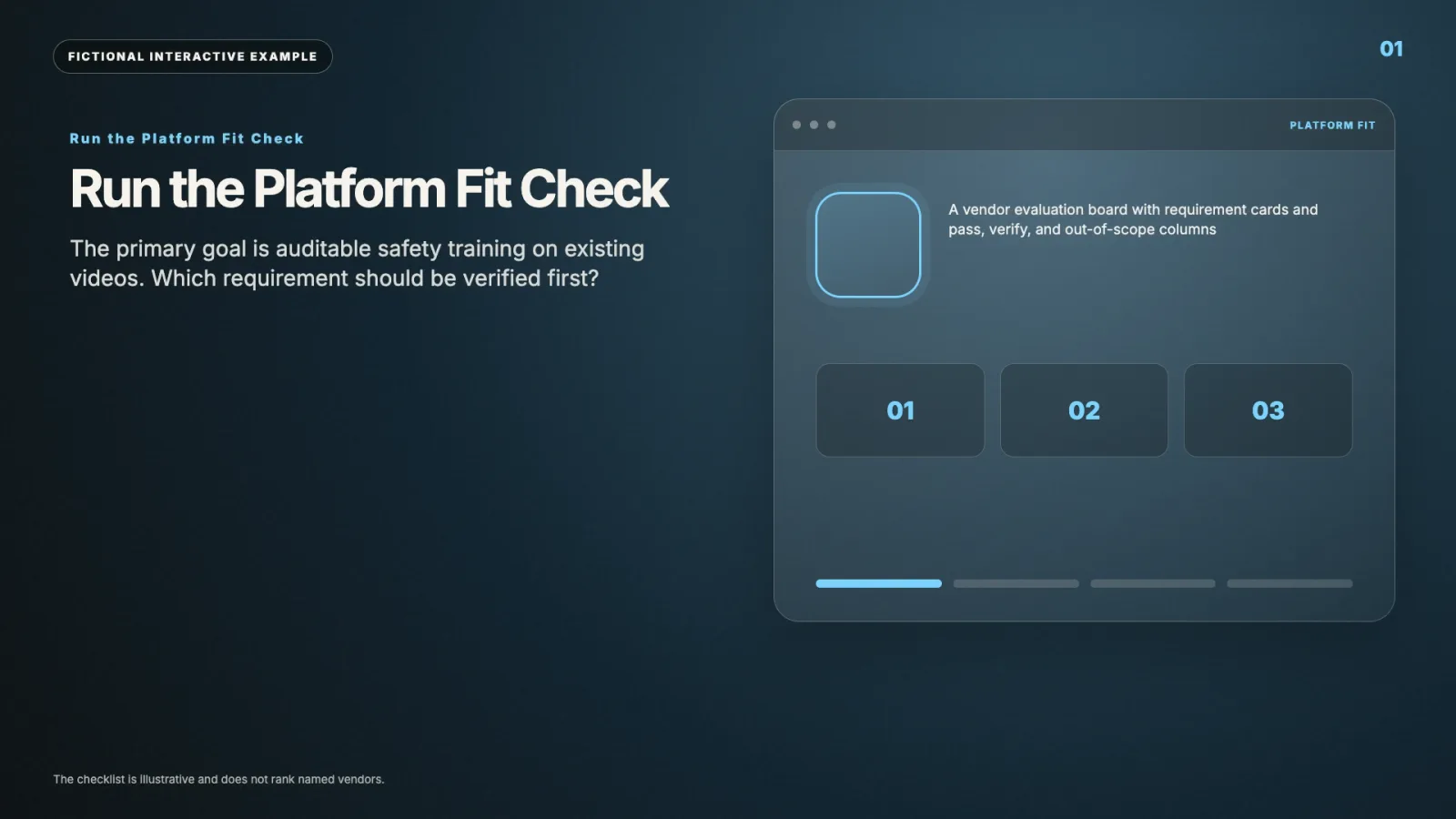 Run the Platform Fit Check interactive video example