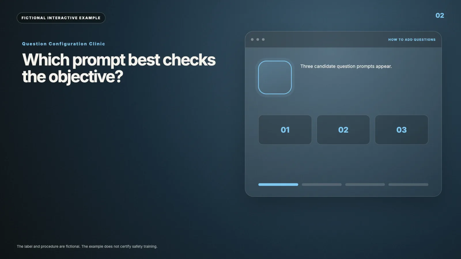 Question Configuration Clinic interactive video example