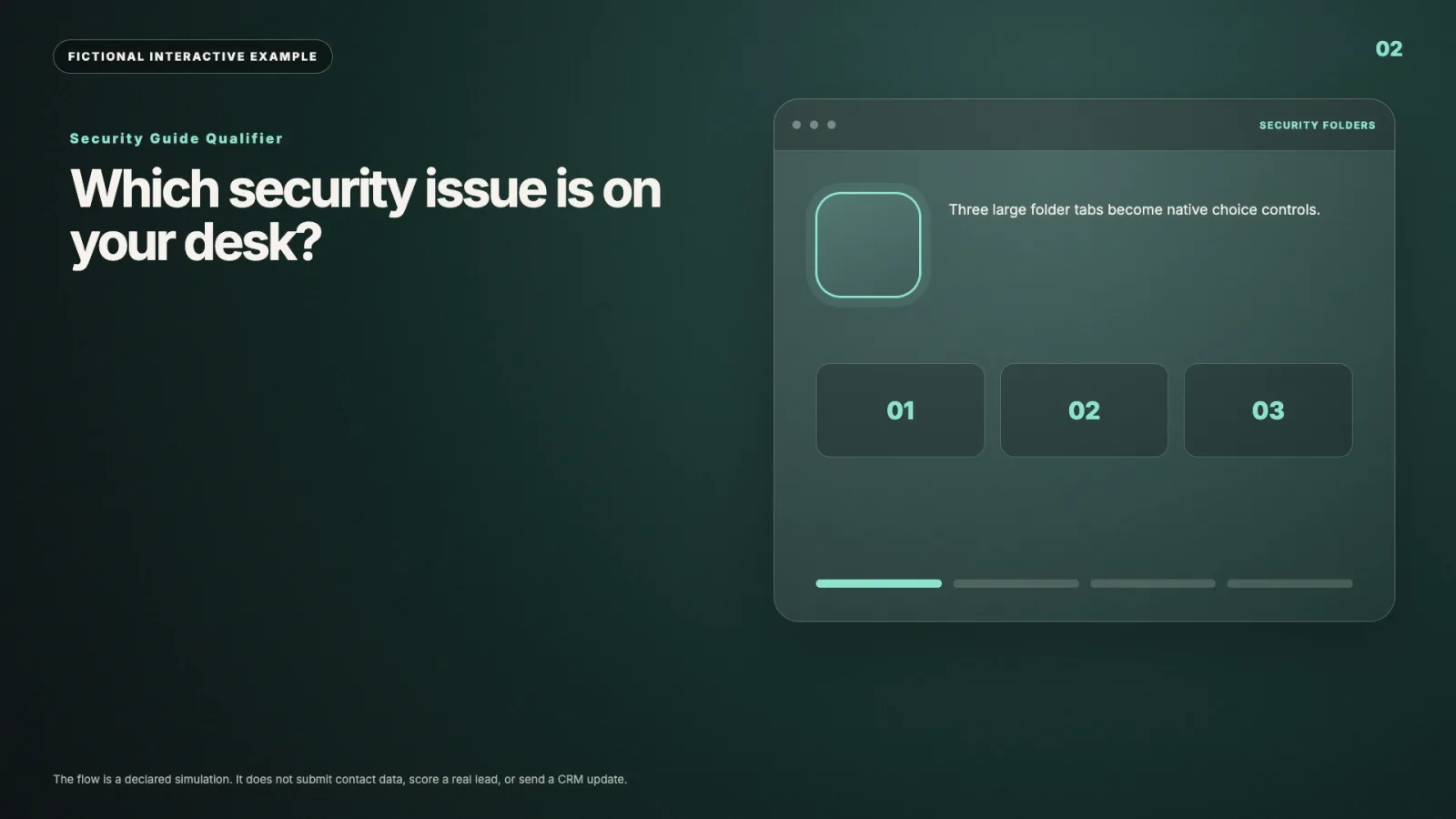 Security guide qualifier interactive video example