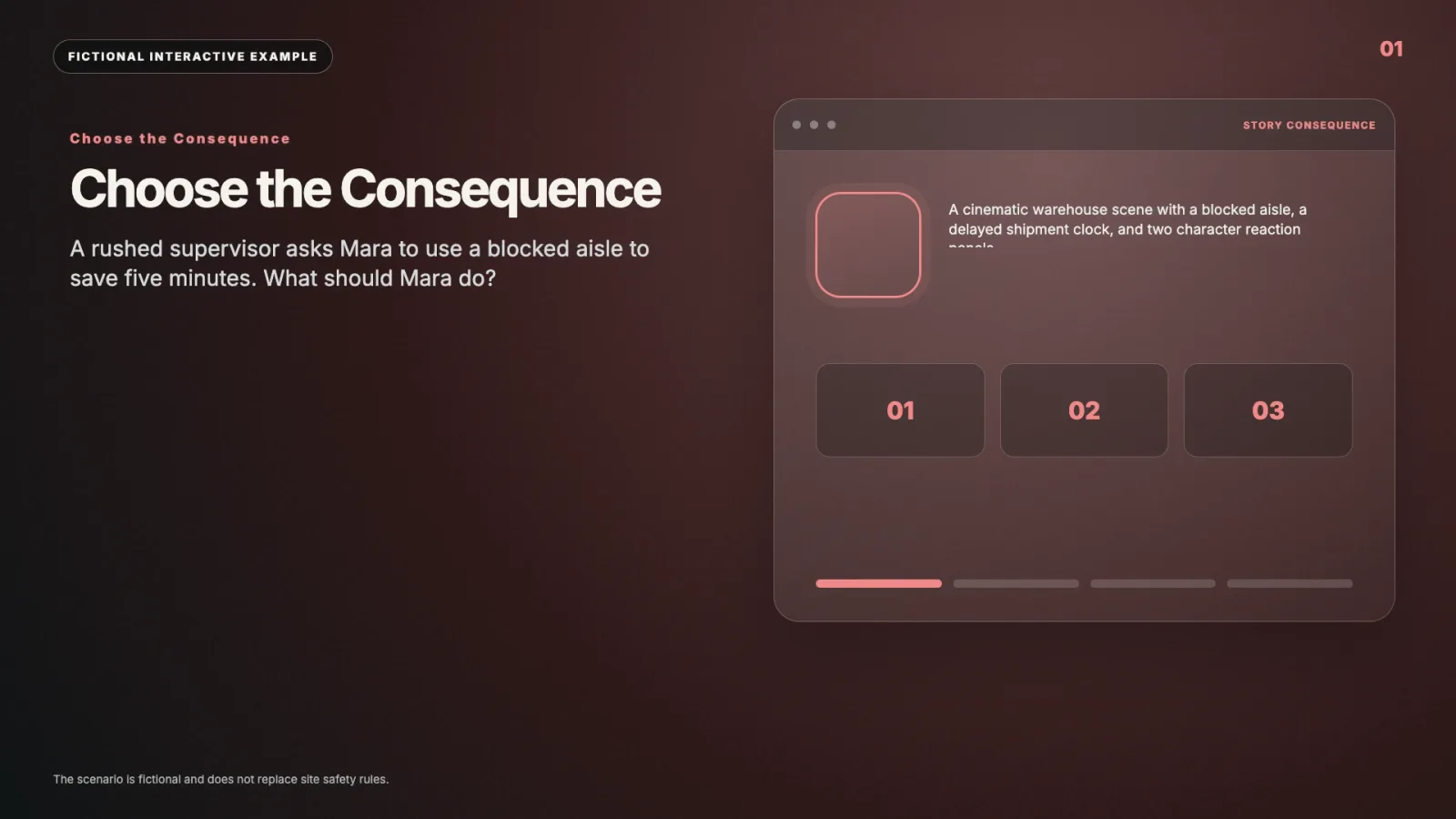 Choose the Consequence interactive video example