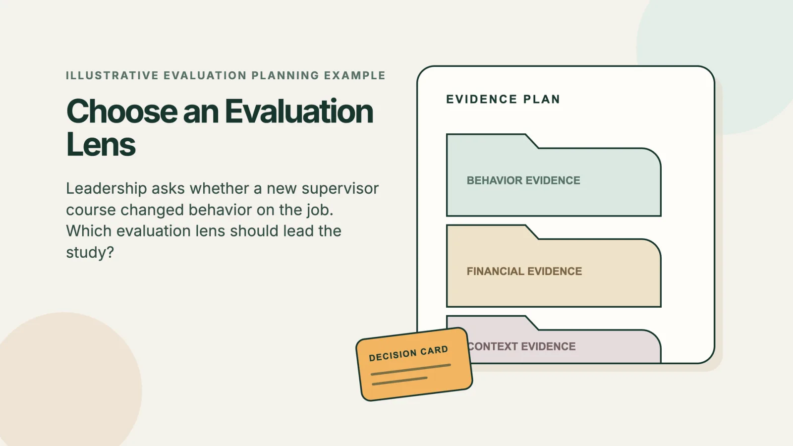Choose an evaluation lens interactive video example