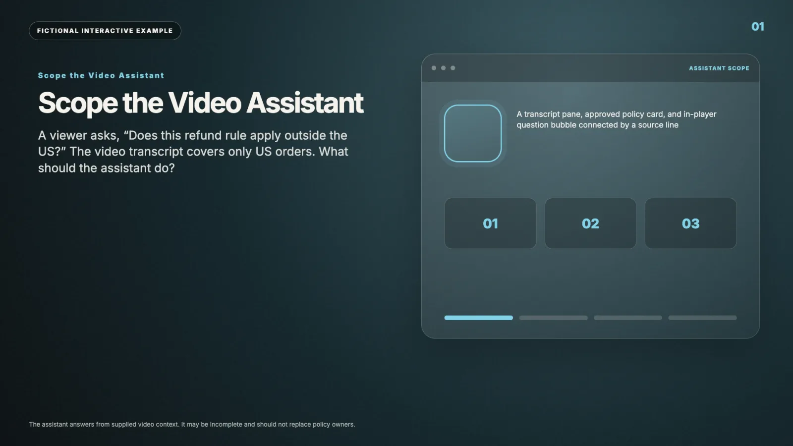 Scope the Video Assistant interactive video example