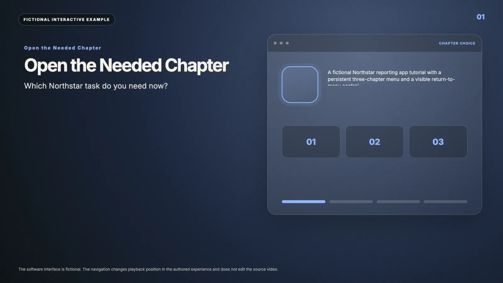 Open the Needed Chapter interactive video example