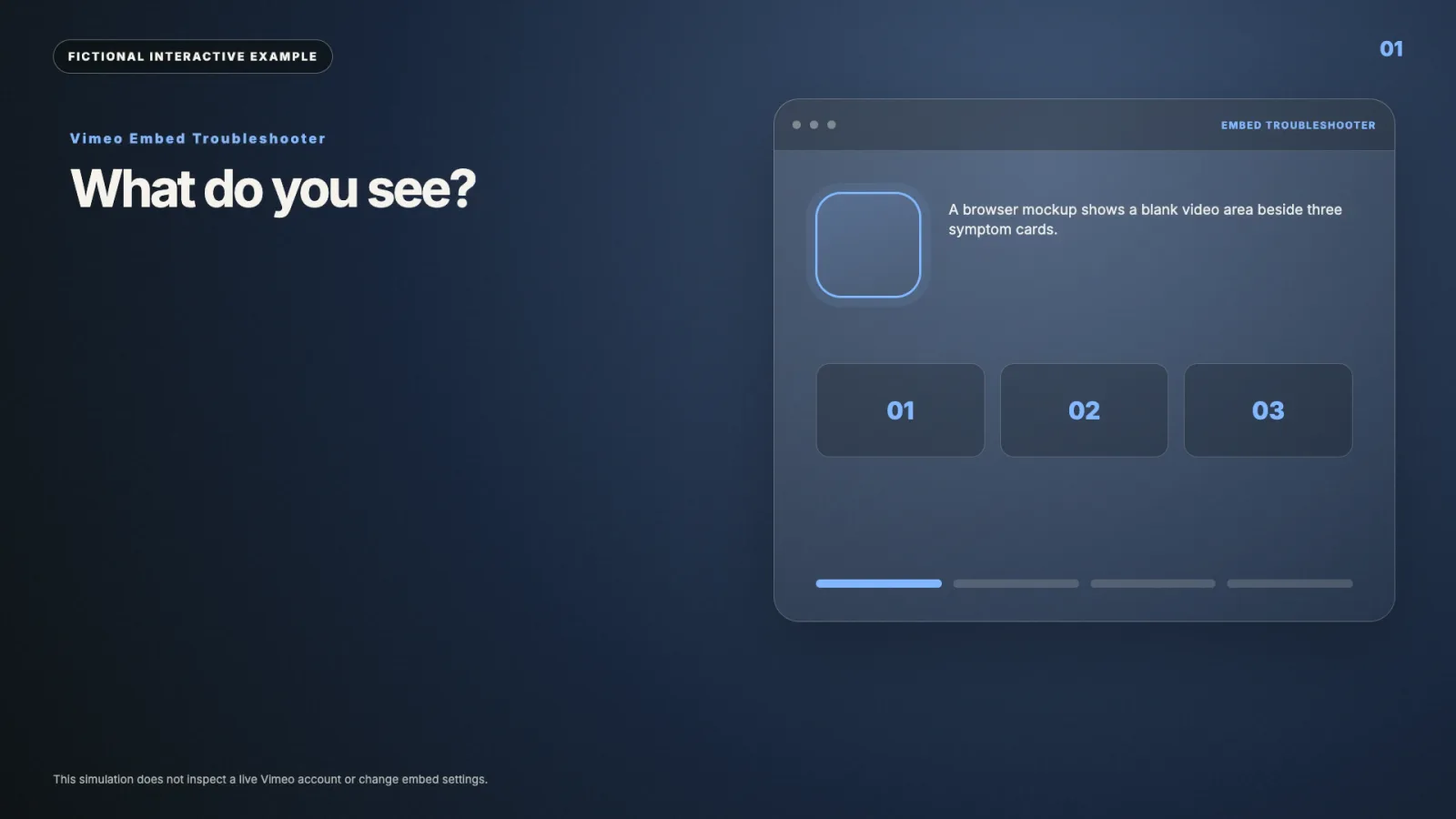 Vimeo Embed Troubleshooter interactive video example
